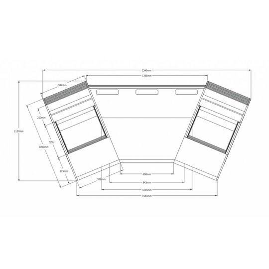 Studiodesk GUSTAV 80s Grey