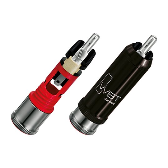 WBT RCA cinch cable connector WBT-0110 Ag Silver Red