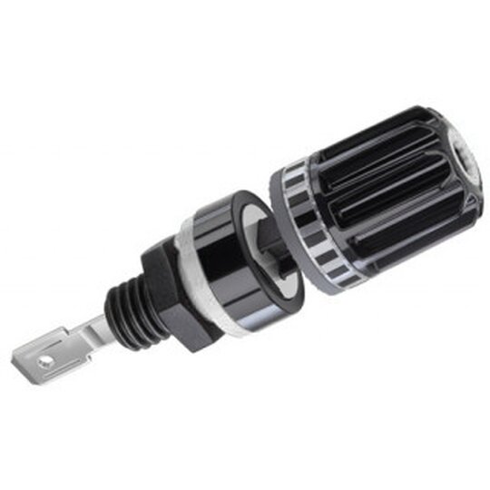WBT Pole Terminal WBT-0708  Ag (Silverplated) White Black Body