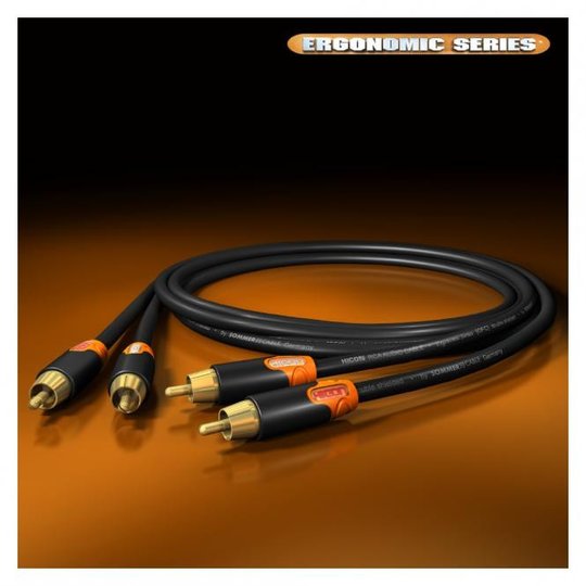 HICON Cinch-Cabke RCA Phonocable Pair, Ergonomic Series 3m