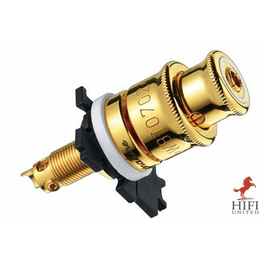 WBT 24 Karat Mehrschichtvergoldete Polklemme Classic Hochglanz vergoldet WBT-0702.11